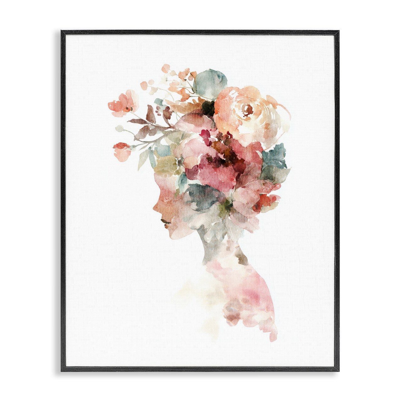 Stupell Industries Crowned in Nature Silhouette Framed Giclee, design by Svetlana Aleynikova